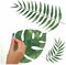 RMK3655SCS Palm Leaves Peel and Stick Wall Decals Green 4 Sheets 9 inches x 17.375 inches